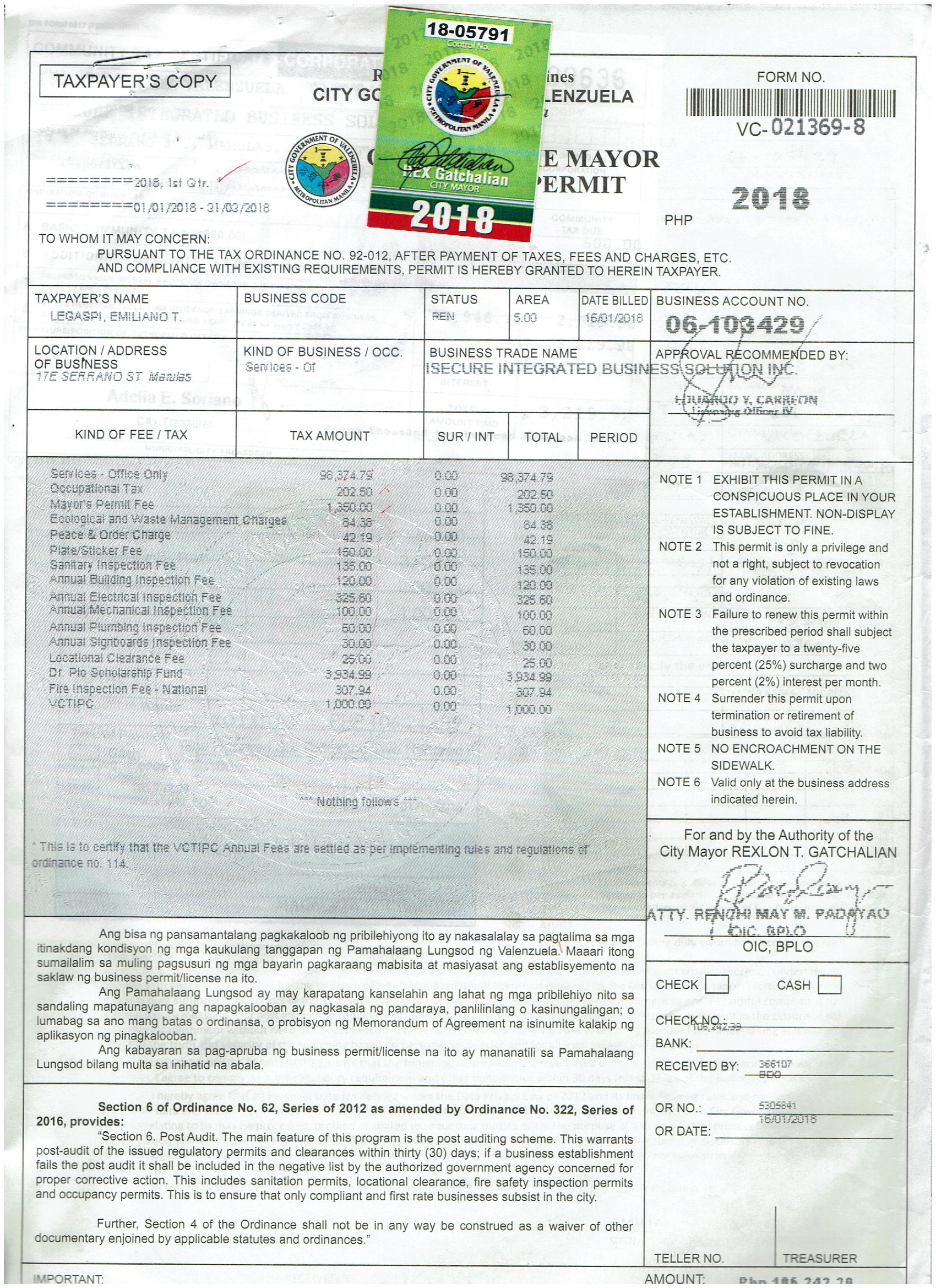 PhilGEPS Registration Certificate